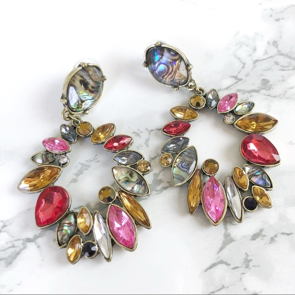 madison // crystal drop statement earrings - Picture 3 of 3